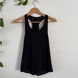 Lululemon Athletica Black Split Back Sleeveless Performance Athleisure Top